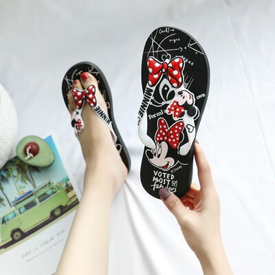 Disney girls' cartoon flip flops are non slip, breathable a