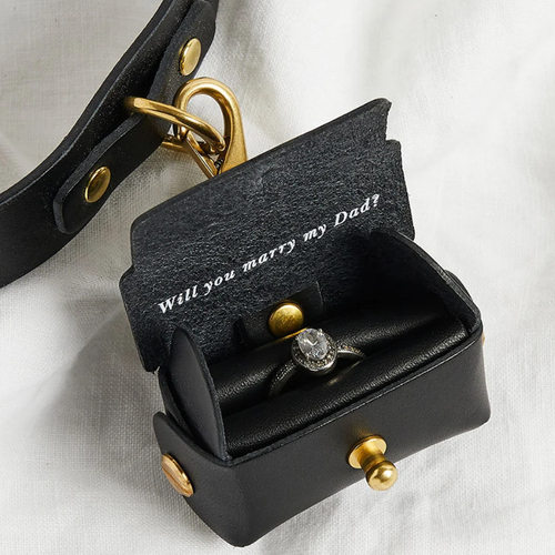 Love Ring Small Leather Bag Personalized Ring Storage Bag E