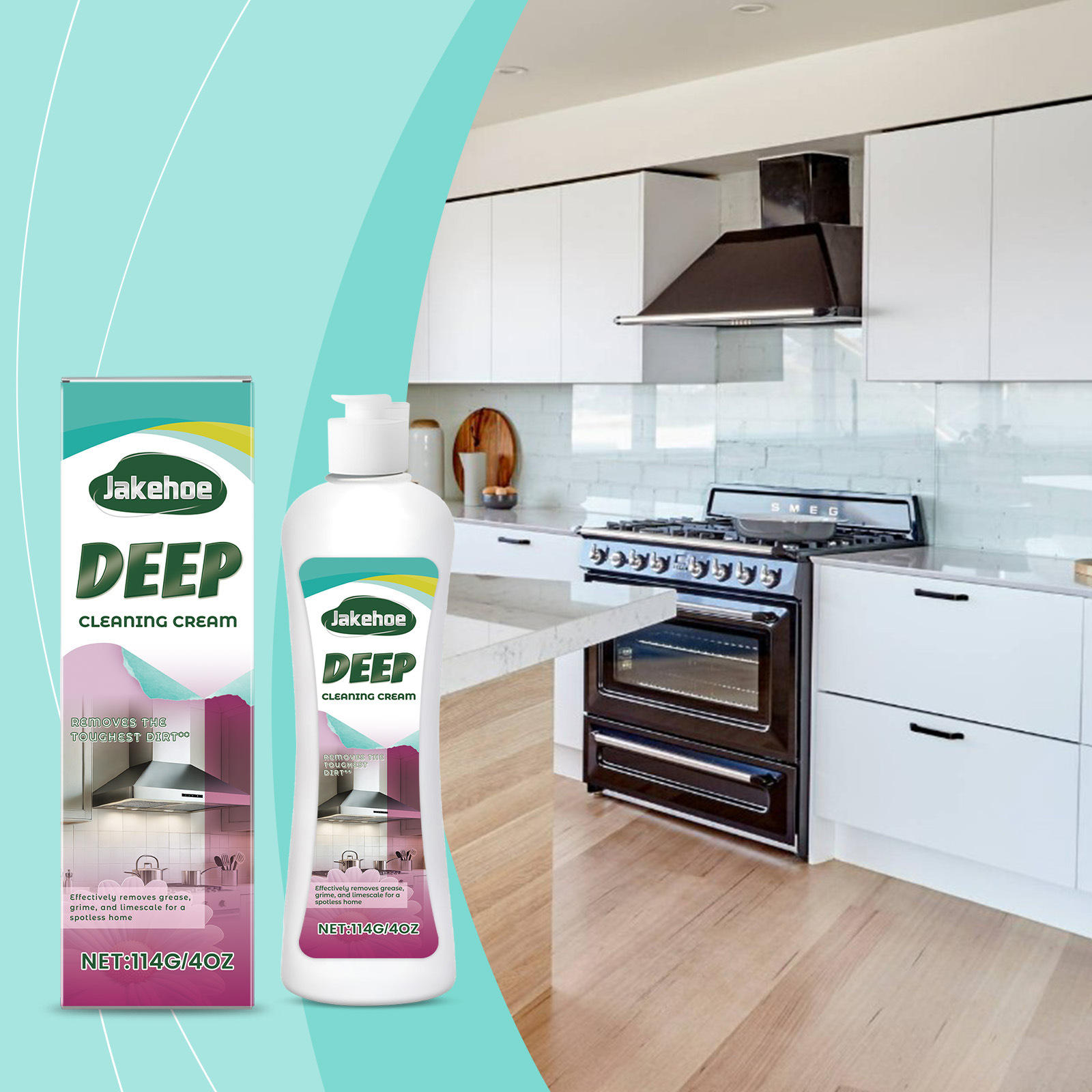 JAKEHOE Home Oil Stain Cleaner Home Kitchen Bathroom Multi