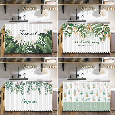 Cabinet covering, miscellaneous curtains, kitchen cabinets,