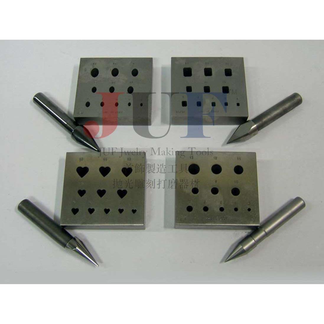 意大利产 OMO包镶方铁+冲头 包镶镶嵌边框制作工具 Bezel Block