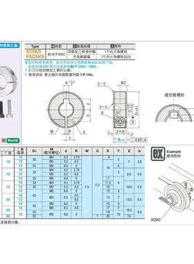 铝合金固定环带键槽开口型限位环轴承用挡圈定位器SCSKS PSCSKS20