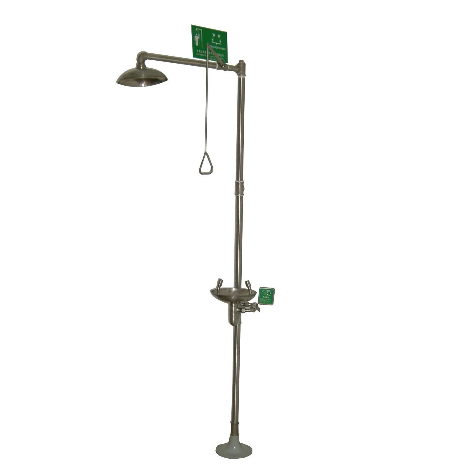 正品 验厂洗眼器 304不锈钢复合式 紧急冲淋 双口域融洗眼器 6610