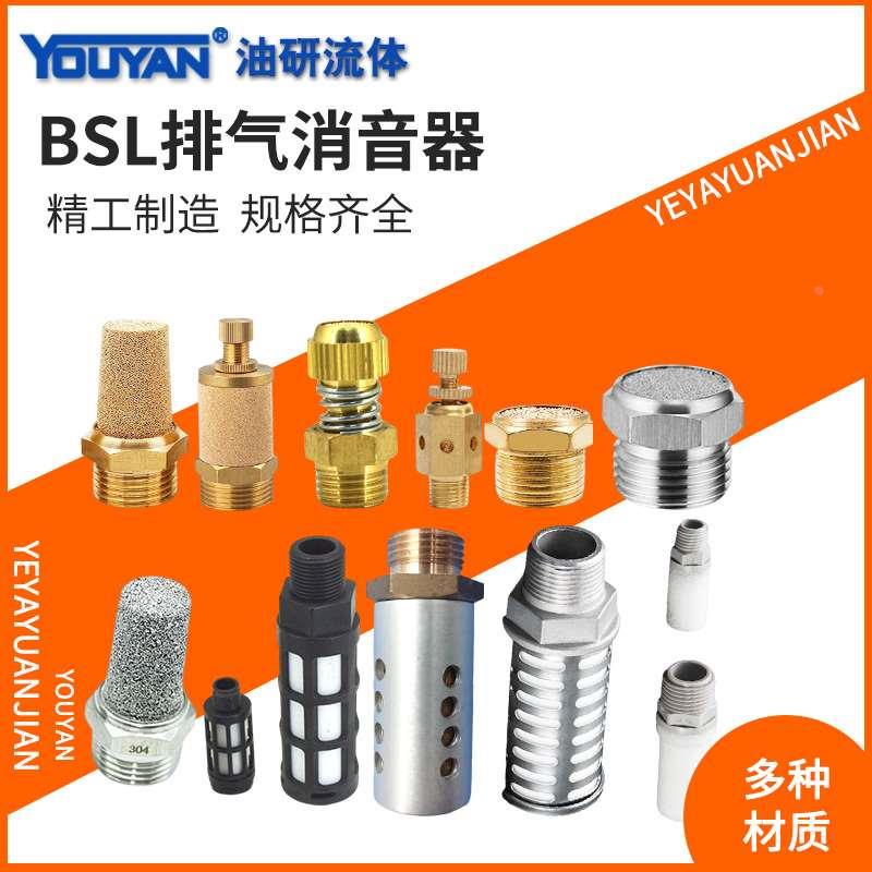BSL气动01全铜02节流消声器03平头04塑料消音器2不锈钢4静音器3分
