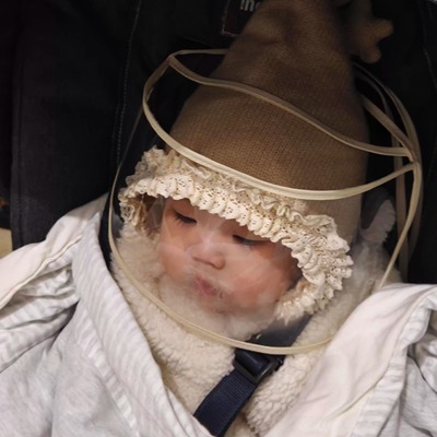 婴儿防护面罩外出隔离防护防飞沫