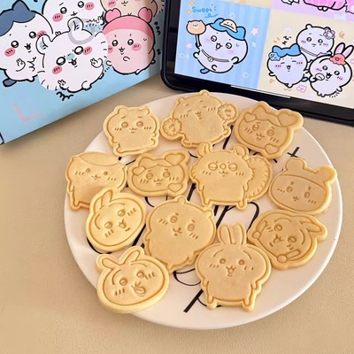 日式卡通饼干模具按压印花烘焙