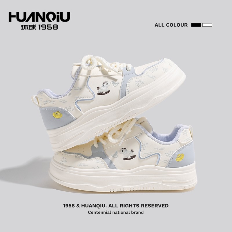 环球小白鞋女款厚底面包鞋百搭软底休闲板鞋学生马年德训鞋子女鞋,女鞋,休闲板鞋,淘宝优惠券,粉丝福利购,淘宝优惠卷