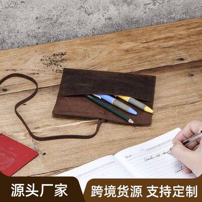 复古疯皮笔袋多支装马意捆绑式学生文铅笔收纳contacts袋具现创货