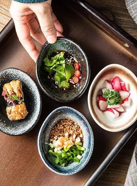 复古小碟创意蘸碟调子味碟餐厅酒店烤店肉火锅店专用大RWV料容量