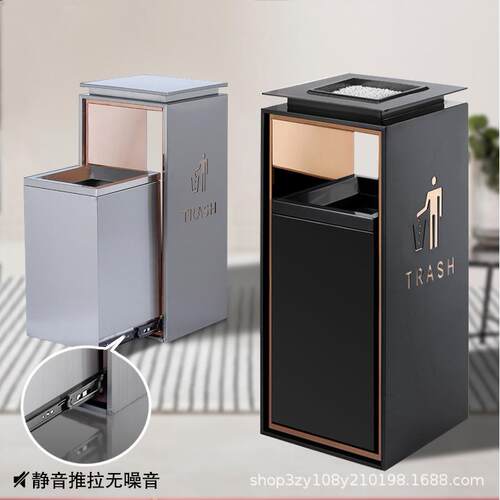 不锈钢垃圾酒店专圾XY-10用大堂式立电梯口商用户外果皮桶箱烟灰