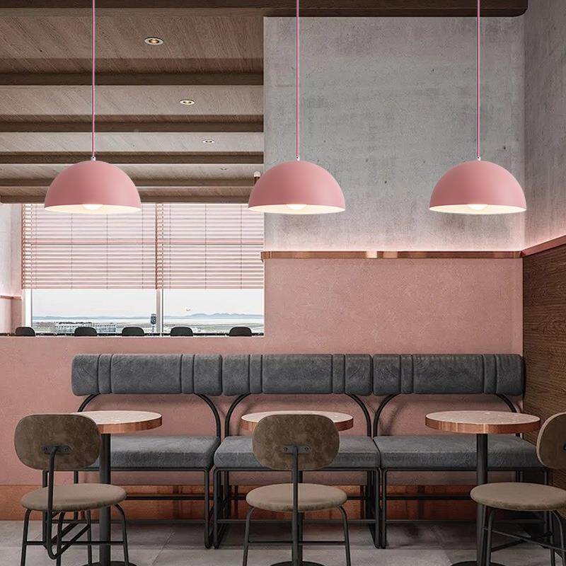 LED生鲜灯菜市场明水摊超市666餐饮吊灯半圆彩色店锅果盖灯照饭灯