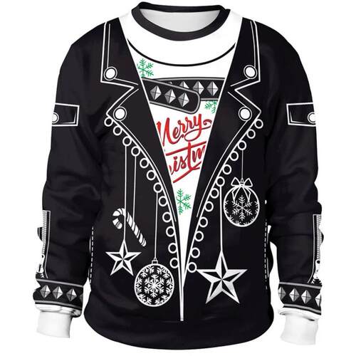 2024 New Men Christmas Sweat Christmas Dress Graphic