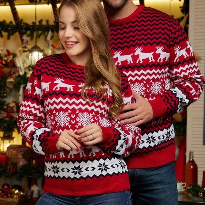 New Year's Clothes Family Matching Sweaters Christmas Ju