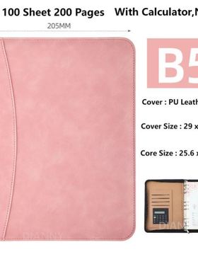 Padfolio Diary Binder Notebook and Journal with Calculator A