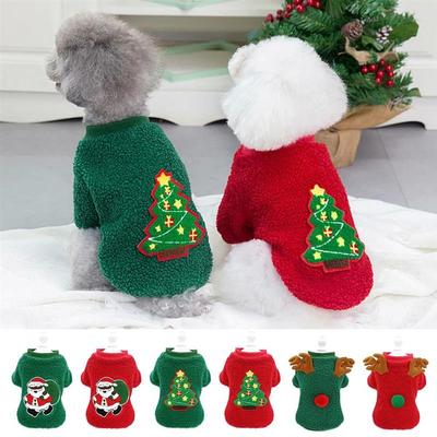 Warm Christmas Dog Clothes Soft Puppy Cat Halloween Costume