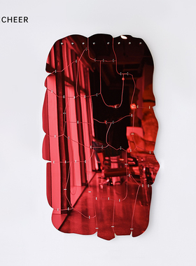 法式艺术穿衣镜异形不规则全身镜轻便悬挂式装饰镜 ins风网红款