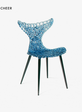 餐椅家用靠背聚碳酸酯鱼尾椅高级感多巴胺透明椅子2025新款