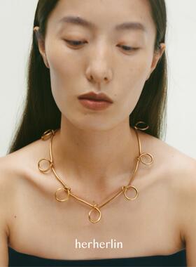 气质个性蝴蝶结原创设计复古项链