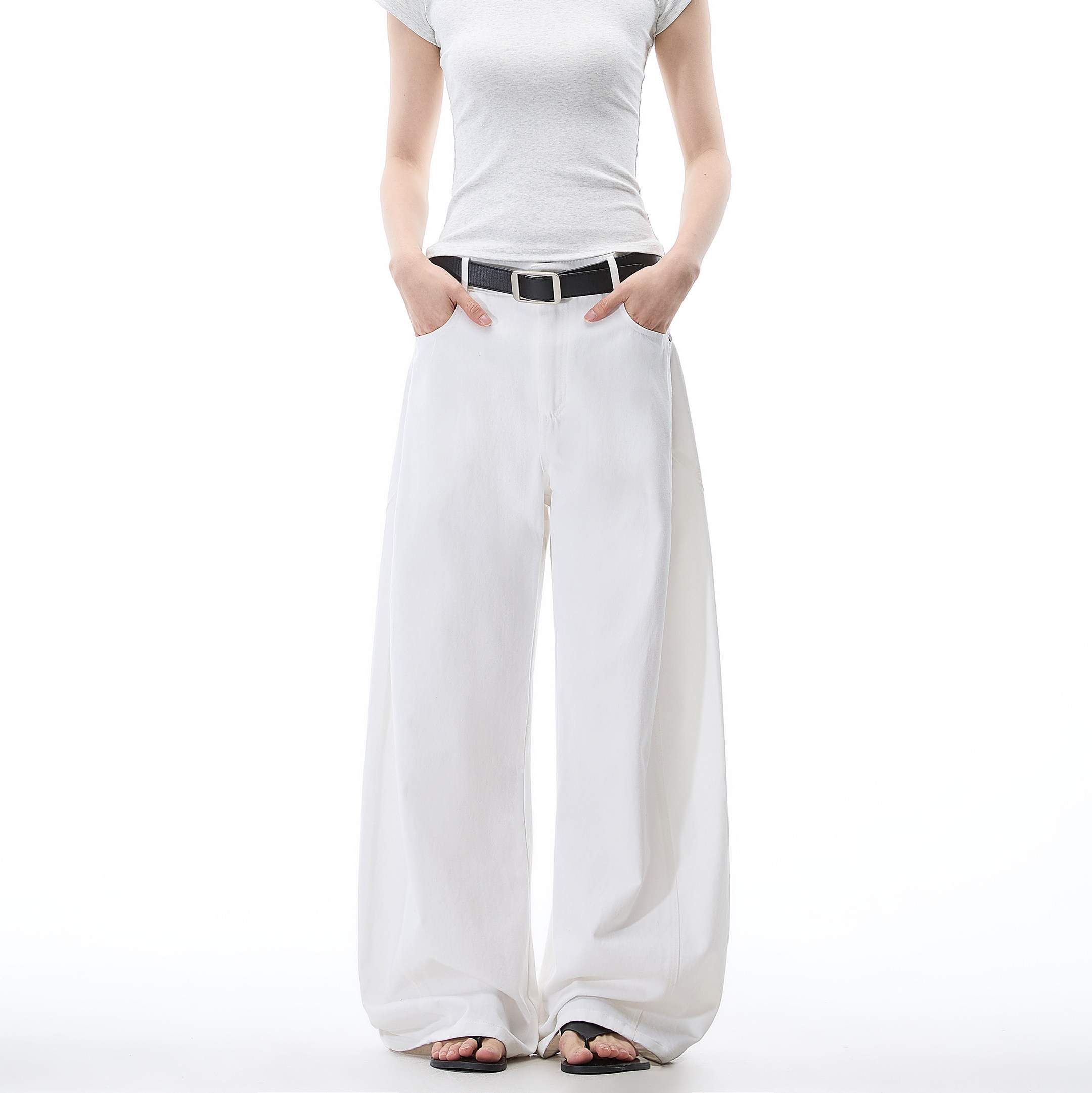 INZYIFUIEE加绒弯刀休闲裤大口袋垂感裤子宽松立体裁剪阔腿裤,女装/女士精品,休闲裤,淘宝优惠券,粉丝福利购,淘宝优惠卷