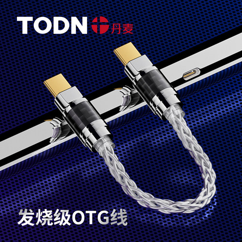 同顿双Type-C头纯银OTG音频线