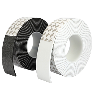 3M强力海绵胶带单面白色EVA单面泡棉胶带减震缓冲桌角防撞密封异响隔音棉条泡沫胶纸桌椅脚垫1-2-3MM厚高粘度