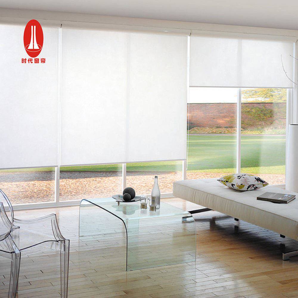时代窗帘办公室升降窗帘透光隔热防晒通风卷拉环保半遮光工程卷帘