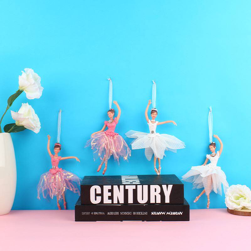 港之恋新款可爱芭蕾舞女孩桌面摆件创意舞蹈娃娃挂饰节日礼品