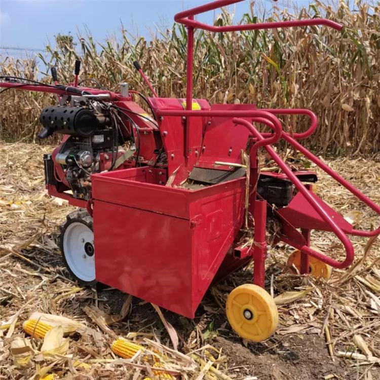 玉米收割摘穗机农业机械小型苞谷收割机手扶式收玉米机