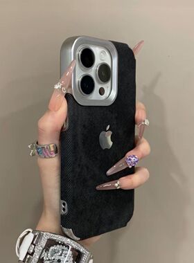 复款果ra手壳5性男款12软古新牛仔布苹16pomx机1全包14小众13个女