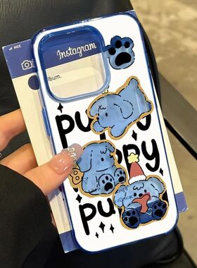 is狗on6壳14Plu果1透蓝12/1xn风小适用iPhe1/15promax手机s苹31/