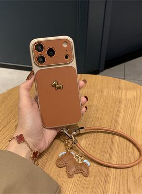 棕皮适于1rmx手Phr级5ro纹小金马用苹果7poa机壳ione16pomax高1p