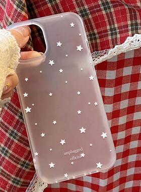 果RA机壳Ph1412砂简约星星适用苹16POMX手ione5软壳1爆款3大孔1磨
