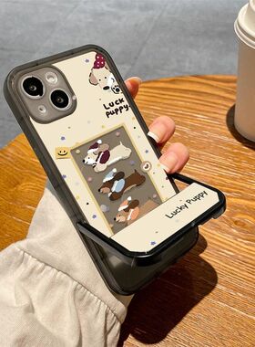 相框小适机iPo1a新款折叠3支架狗用苹果16手壳hne5promx14112透明