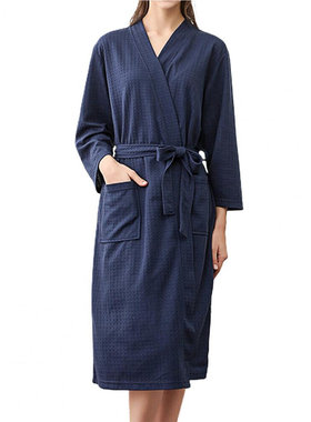 Women Bathrobe Men Casual Kimono Bathrobe Thick Warm