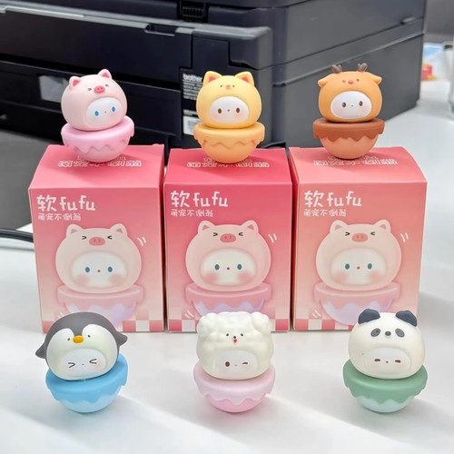正版不倒翁萌宠摆件桌面办公宿舍解压公仔创意玩偶儿童生日礼物女