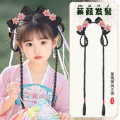 汉服头饰儿童一体式 懒人发髻日常古风盘发造型垫发包女童古装 假发