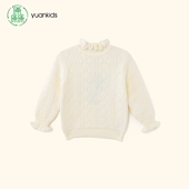 儿童加厚保暖国风针织衫 新款 商场同款 厵yuan女童毛衣内搭冬季