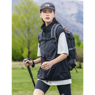 EFTC 夏季山系户外立领双头拉链马甲男 后背反光条宽松无袖坎肩