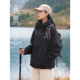 双拉链宽松连帽防风防水夹克男 户外登山服冲锋上衣情侣外套女