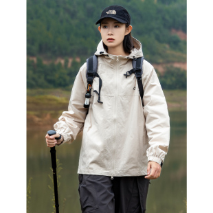 EFTC 春季山系户外防风防水连帽男 宽松日系机能夹克冲锋外套潮