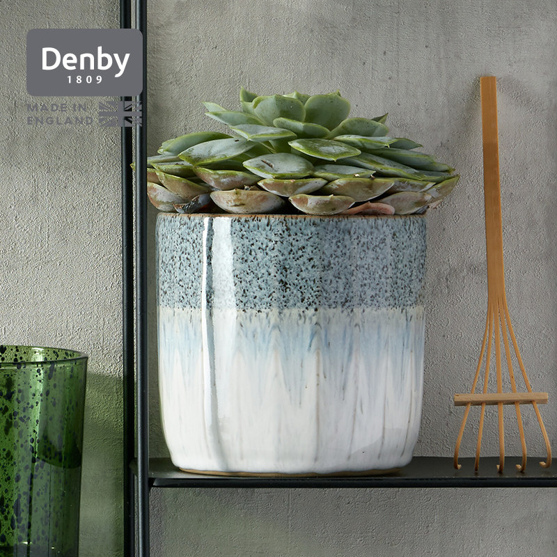 denby丹碧英国进口无盖储物罐陶瓷罐子家用厨房收纳罐 艺匠浸灰
