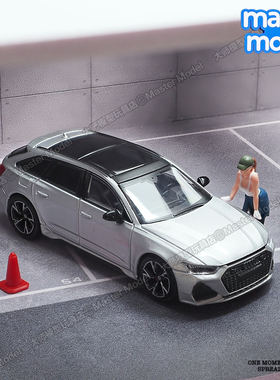 麦思迪1:64奥迪RS6旅行车瓦罐轿车A6仿真合金小汽车模型收藏摆件
