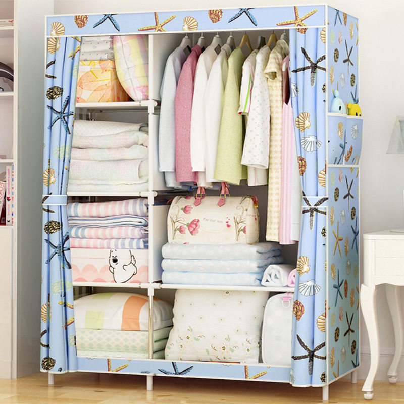 简易衣柜收纳组装布艺加固挂柜子经济型钢架挂衣加粗学生衣橱衣柜,住宅家具,简易衣柜,淘宝优惠券,粉丝福利购,淘宝优惠卷