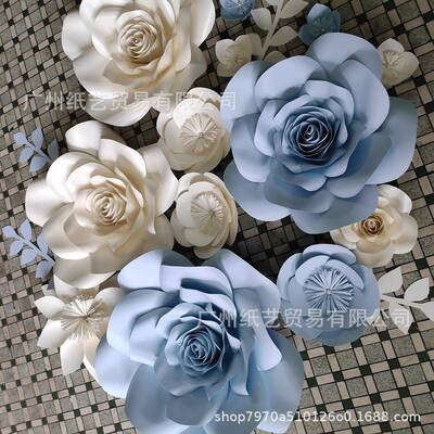 婚庆纸花套餐组合婚礼橱窗创意会馆装饰美陈展纸花背景立体纸花墙
