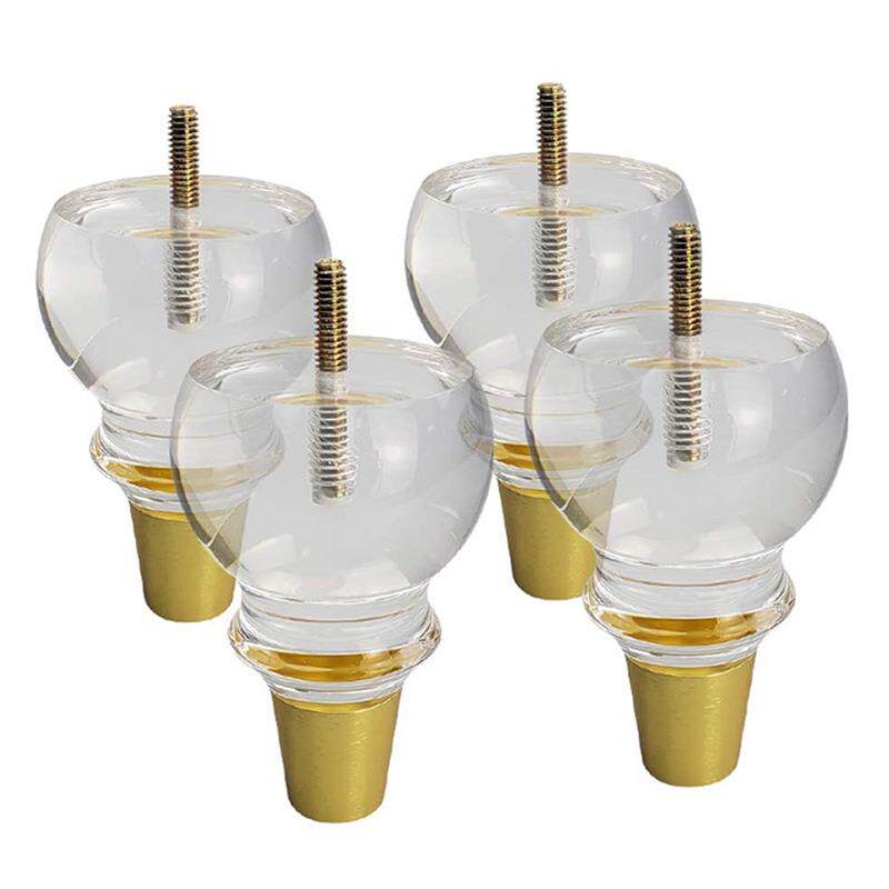 透明亚克力沙发脚餐桌脚橱柜脚床脚台脚水晶五金脚椅子脚