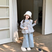 冬季 韩版 皮毛一体女童毛毛保暖百搭背心 马甲2025新款 儿童洋气厚款