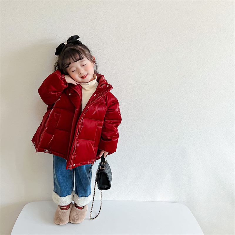 儿童羽绒棉服2025新款韩版洋气冬加绒加厚女童新年红拉链面包服潮,童装/婴儿装/亲子装,羽绒服,淘宝优惠券,粉丝福利购,淘宝优惠卷