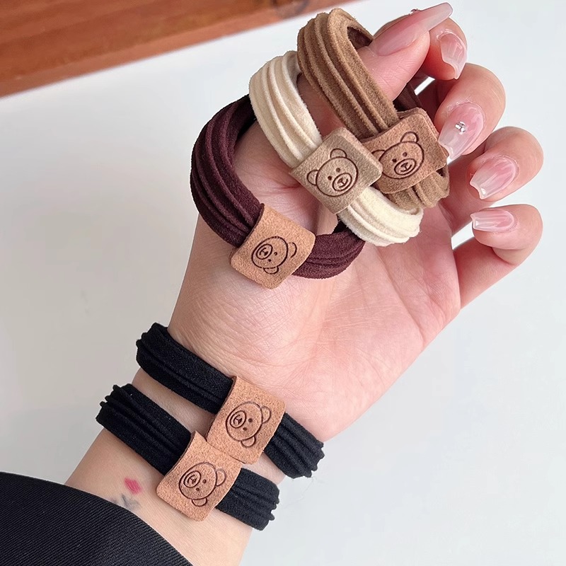 【10条】小熊头绳时尚可爱高弹力皮筋女扎头发绳新款发圈耐用丸子