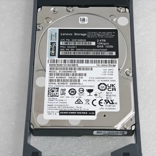 联想4XB7A88046 03LE911 2.4T 10K SAS 2.5寸 DE2000H 存储硬盘
