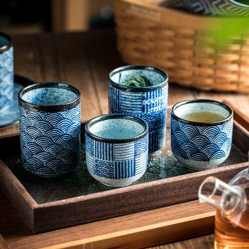高颜值陶瓷水杯大容量夏天花茶杯